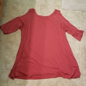 Off the shoulder cut out top tunic